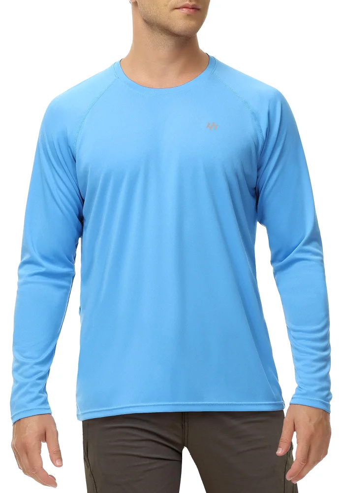 Ewedoos Men’s Long Sleeve Rash Guard with Pocket